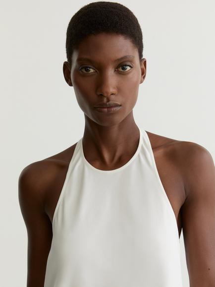 Reiss Quinn Drape Detail Top, Ivory - view 2, Ivory