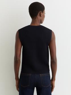 Reiss Ria Knitted Waistcoat - view 2, Navy