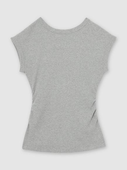 Reiss Serena Scoop Back Top, Grey Marl - view 2, Grey Marl