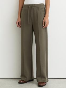 Reiss Petite Bella Rib Side Joggers, Khaki Green, Khaki Green