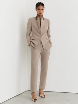 Reiss Gabi Slim Fit Suit Trousers, Stone, Stone