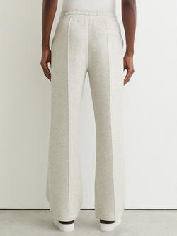 Reiss Jemma Wide Leg Joggers, Grey Marl - view 2, Grey Marl