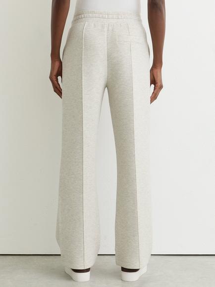 Reiss Jemma Wide Leg Joggers, Grey Marl - view 2, Grey Marl