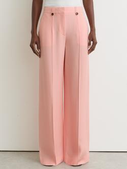 Reiss Magda Wide Leg Tailored Trousers, Light Pink