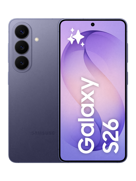 Samsung Galaxy S26 Smartphone, 12GB RAM, 6.3”, Galaxy AI, 5G, SIM Free, Cobalt Violet