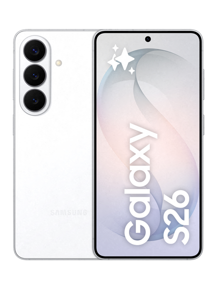 Samsung Galaxy S26 Smartphone, 12GB RAM, 6.3”, Galaxy AI, 5G, SIM Free, White
