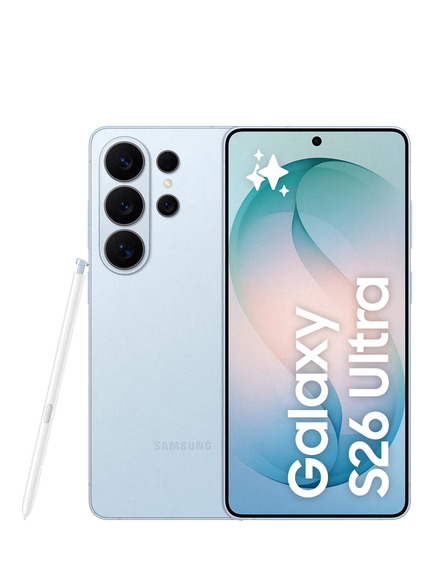 Samsung Galaxy S26 Ultra Smartphone with Bluetooth S Pen, 6.9”, Galaxy AI, 5G, SIM Free, Sky Blue
