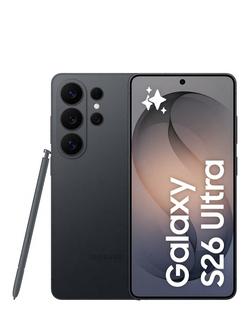 Samsung Galaxy S26 Ultra Smartphone with Bluetooth S Pen, 6.9”, Galaxy AI, 5G, SIM Free, Black