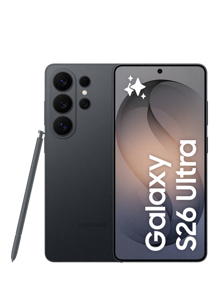 Samsung Galaxy S26 Ultra Smartphone with Bluetooth S Pen, 6.9”, Galaxy AI, 5G, SIM Free, Black