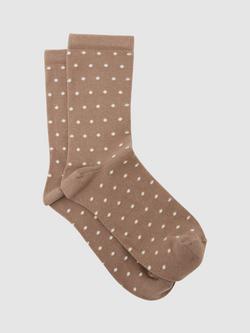 Reiss Dotty Ankle Socks, Neutral, Neutral
