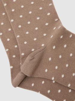 Reiss Dotty Ankle Socks, Neutral - view 2, Neutral