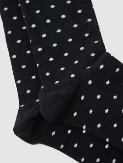 Reiss Dotty Ankle Socks, Navy - view 2, Navy