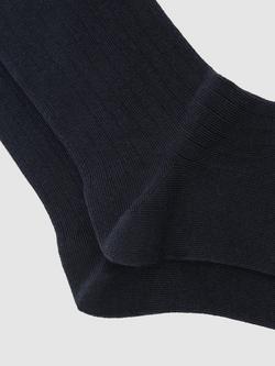 Reiss Felicia Loafer Socks, Navy - view 2, Navy