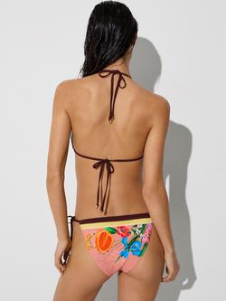 Reiss Tina Floral Bikini Top, Pink - view 2, Pink