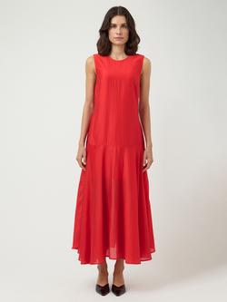 YAS Pera Sleeveless Maxi Dress, Poinsettia, Poinsettia
