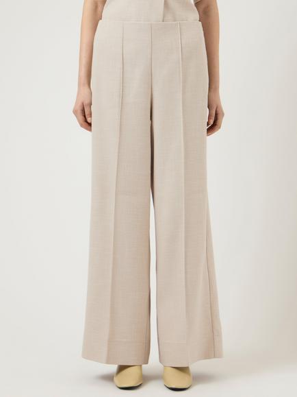 YAS Comira Seam Detail Trousers, Oatmeal - view 2, Oatmeal