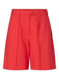 YAS Birmo High Rise Shorts, Poinsettia, Poinsettia