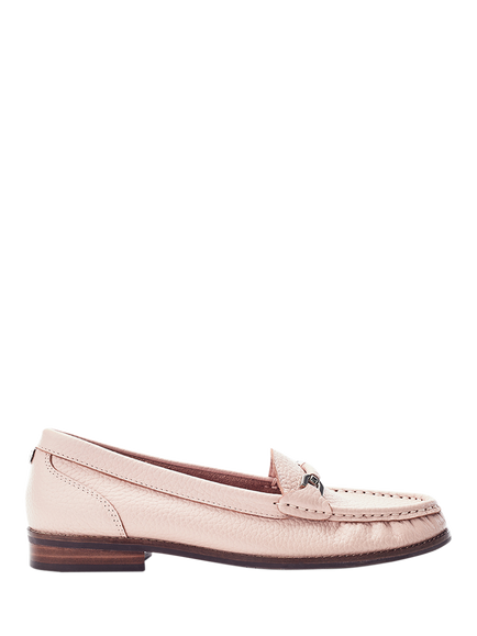 Moda in Pelle Emella Leather Snaffle Trim Loafers, Light Pink