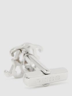 Reiss Hitch Monogram Cufflinks, Silver - view 2, Silver