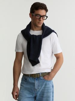 Reiss Pierce Relaxed Suede Belt, Dark Sage - view 2, Dark Sage