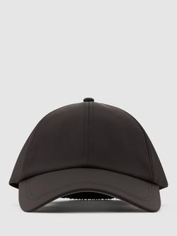Reiss Caleb Technical Logo Embroidered Baseball Cap, Chocolate Brown, Chocolate Brown