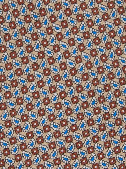 Reiss Cenzo Mirco Paisley Print Silk Tie, Camel - view 2, Camel