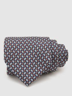 Reiss Cenzo Silk Tie, Navy/Multi, Navy/Multi