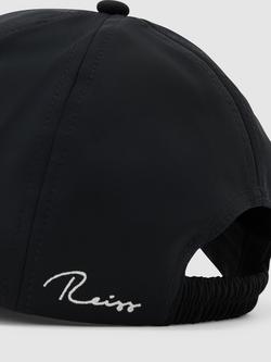 Reiss Caleb Technical Logo Embroidered Baseball Hat - view 2, Navy