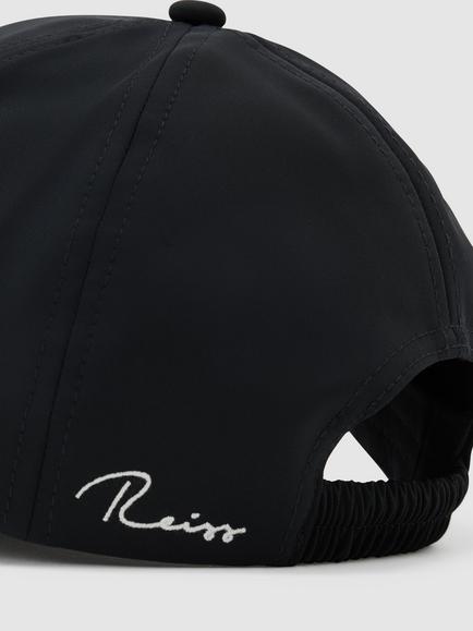 Reiss Caleb Technical Logo Embroidered Baseball Hat - view 2, Navy