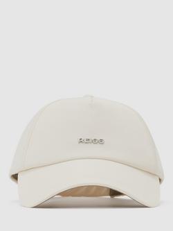 Reiss Emery Technical Logo Baseball Cap, Ecru, Ecru