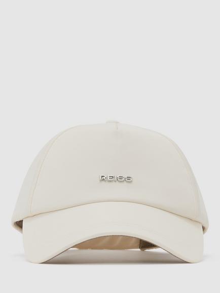 Reiss Emery Technical Logo Baseball Cap, Ecru, Ecru