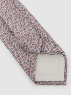 Reiss Emilo Silk Tie, Pink/Blue - view 2, Pink/Blue