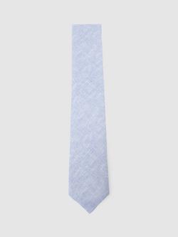 Reiss Luciano Linen Tie, Soft Blue, Soft Blue