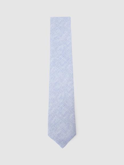 Reiss Luciano Linen Tie, Soft Blue