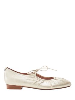 Moda in Pelle Faydra Ruched Mary Janes, Gold, Gold