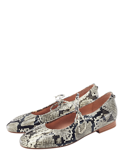 Moda in Pelle Faydra Ruched Mary Janes, Grey/Multi - view 2, Grey/Multi