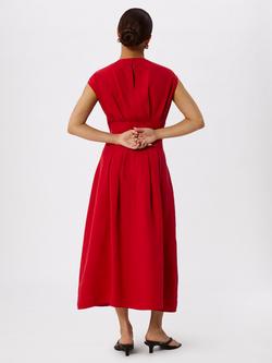 Whistles Petite Panelled Midi Dress, Red - view 2, Red