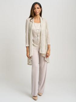 Gina Bacconi Top, Jacket & Trousers Set, Champagne, Champagne