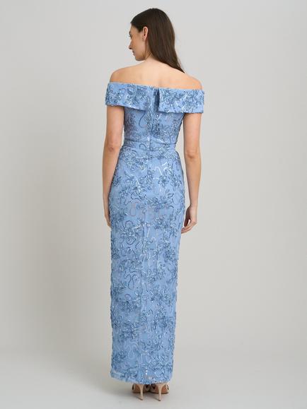 Gina Bacconi Janette Embroidered Maxi Dress, Perri - view 2, Perri