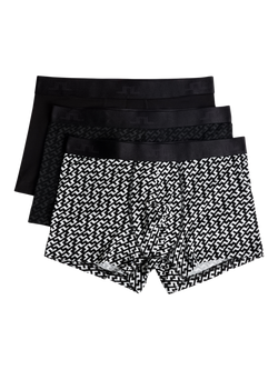 J.Lindeberg Bridge Boxers, Pack of 3, Black/White, Black/White