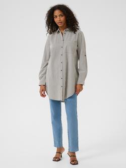 KAFFE Naya Stripe Shirt Dress, Midnight/White, Midnight/White