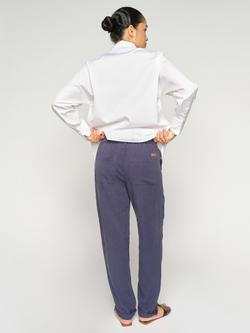 MOS MOSH Maison Stalom Turn Up Trousers, Crown Blue - view 2, Crown Blue