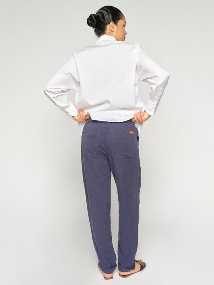 MOS MOSH Maison Stalom Turn Up Trousers, Crown Blue - view 2, Crown Blue