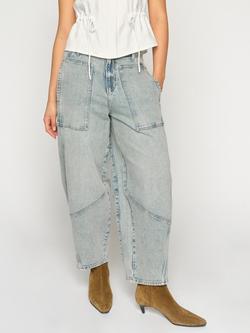 MOS MOSH Rosie Galleon Barrel Leg Jeans, Light Blue, Light Blue