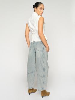 MOS MOSH Rosie Galleon Barrel Leg Jeans, Light Blue - view 2, Light Blue