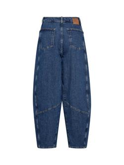 MOS MOSH Rosie Galleon Barrel Leg Jeans, Dark Blue - view 2, Dark Blue