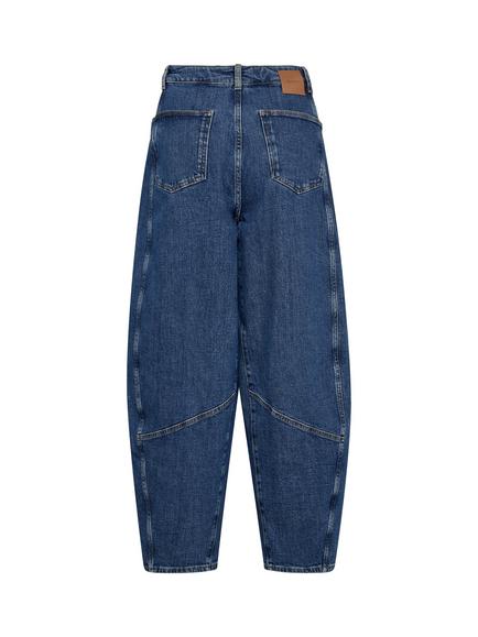 MOS MOSH Rosie Galleon Barrel Leg Jeans, Dark Blue - view 2, Dark Blue