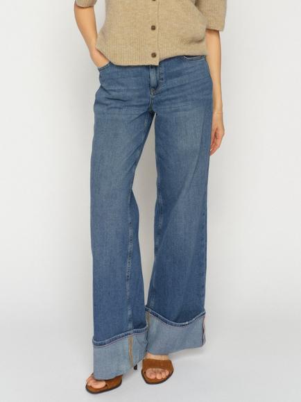 MOS MOSH Dara Turn Up Jeans, Mid Blue, Mid Blue