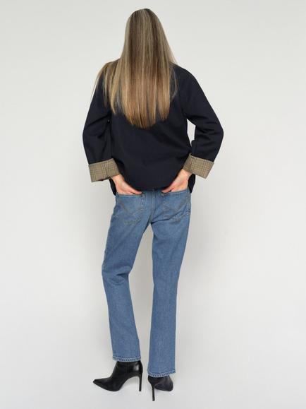 MOS MOSH Colorado Mai Kick Flare Jeans, Mid Blue - view 2, Mid Blue