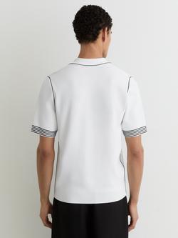 Reiss MasonRegular Fit Short Sleeve Polo Shirt, White - view 2, White